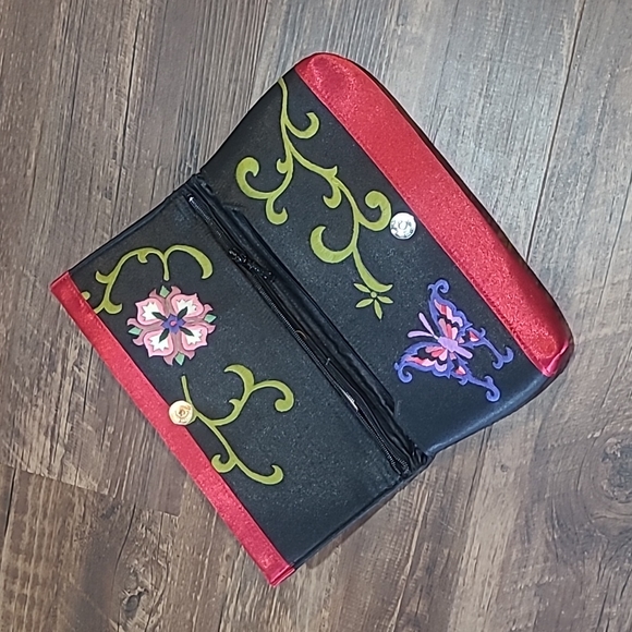 Perfume River Embroidered Foldover Clutch - Picture 3 of 5